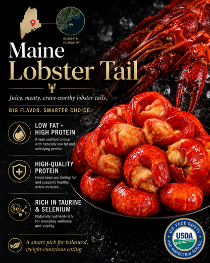 Premium Maine Wild-Caught Lobster Tail – Tender & High Protein-Zane