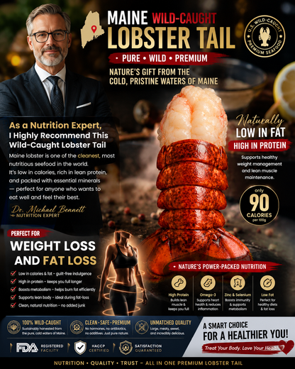 Premium Maine Wild-Caught Lobster Tail – Tender & High Protein-Zane