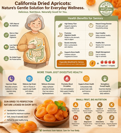 Premium California Dried Apricots – Naturally, Organic Healthy Snack with No Added Sugar-Zane