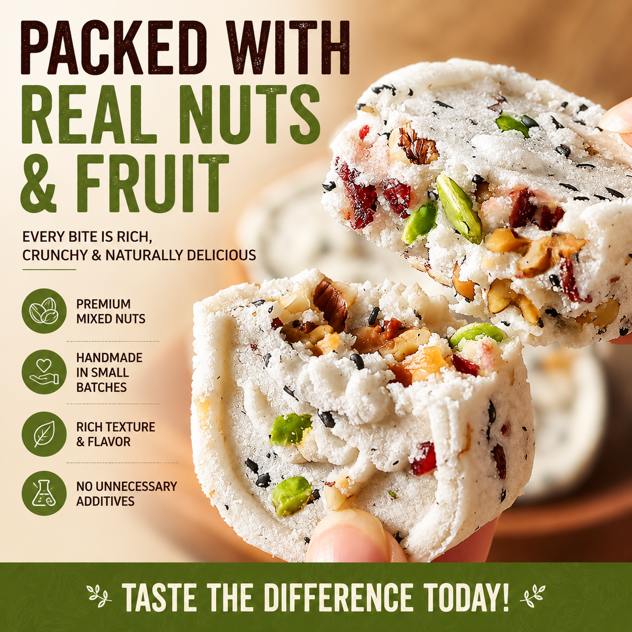 Natural Eight Treasure Cake – Wholesome Nut & Grain Snack for The Whole Family-OKN