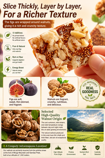 Premium Fig & Walnut Energy Bars - 100% Natural Superfood Snack-Zane
