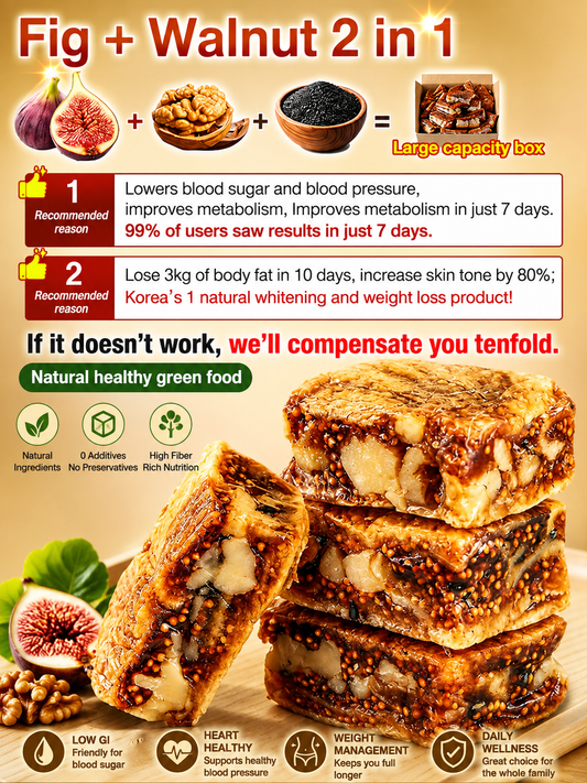Premium Fig & Walnut Energy Bars - 100% Natural Superfood Snack-Zane