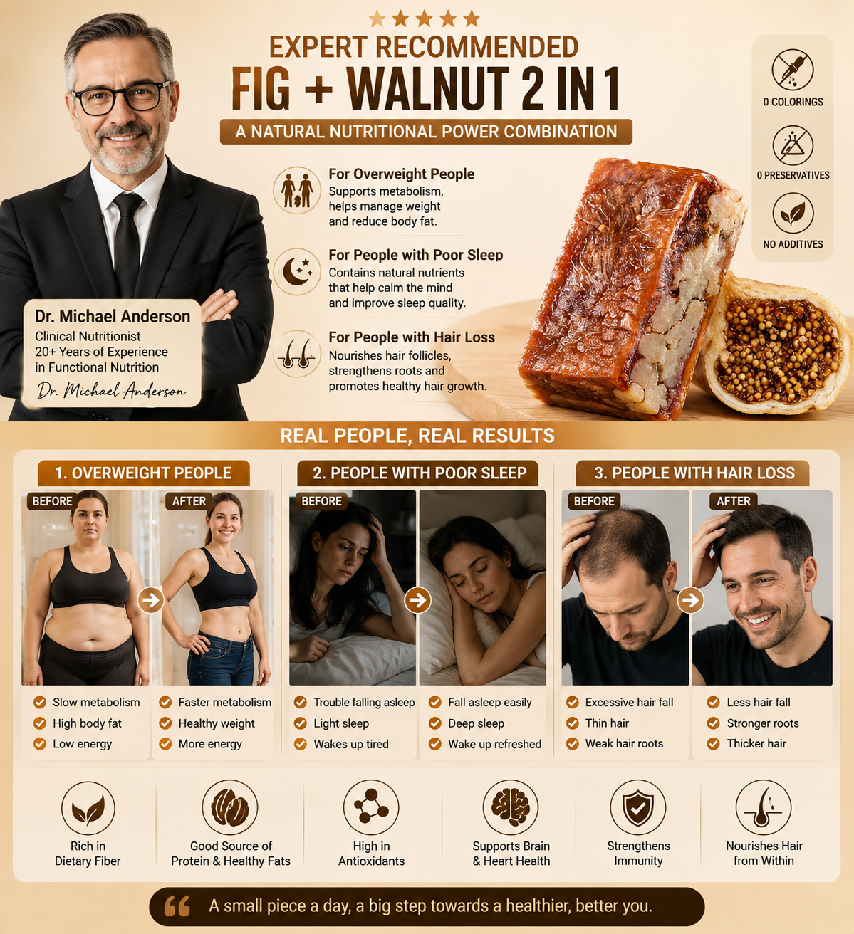 Premium Fig & Walnut Energy Bars - 100% Natural Superfood Snack-Zane