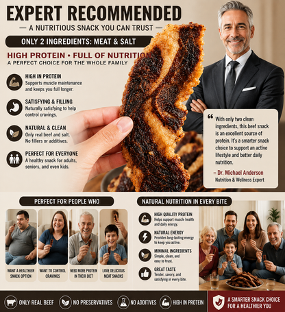 100% Grass-Fed Beef Brisket Snack | High Protein Low Carb Meat Snack for Everyday Energy-Zane