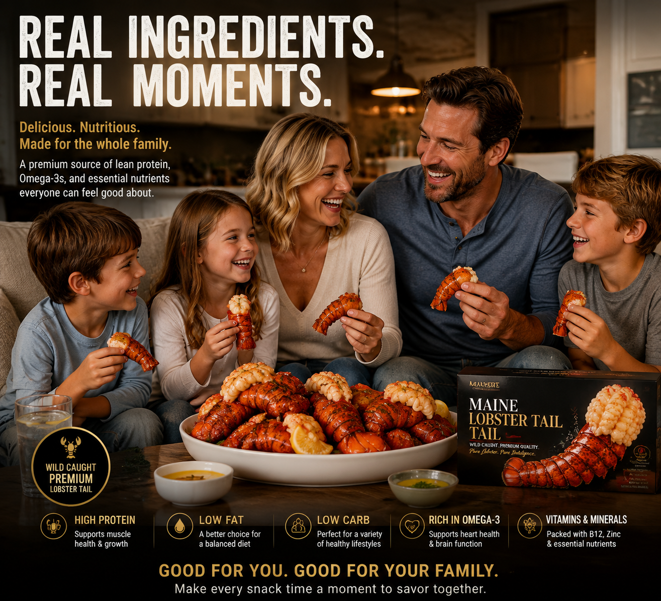 Premium Maine Wild-Caught Lobster Tail – Tender & High Protein-Zane