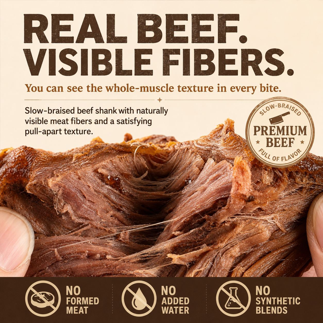 Premium Australian Angus Beef Shank – Tender High Protein Meat Snack-Zane
