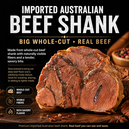 Premium Australian Angus Beef Shank – Tender High Protein Meat Snack-Zane