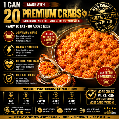Premium Chesapeake Bay Blue Crab Eggs – Authentic Seasonal Gourmet Seafood Delicacy-Zane