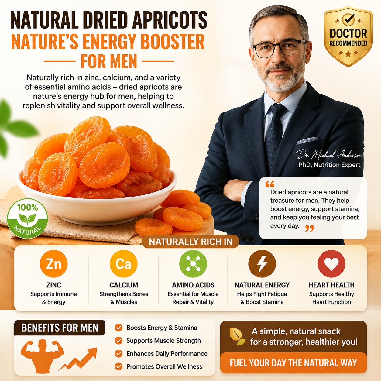 Premium California Dried Apricots – Naturally, Organic Healthy Snack with No Added Sugar-Zane