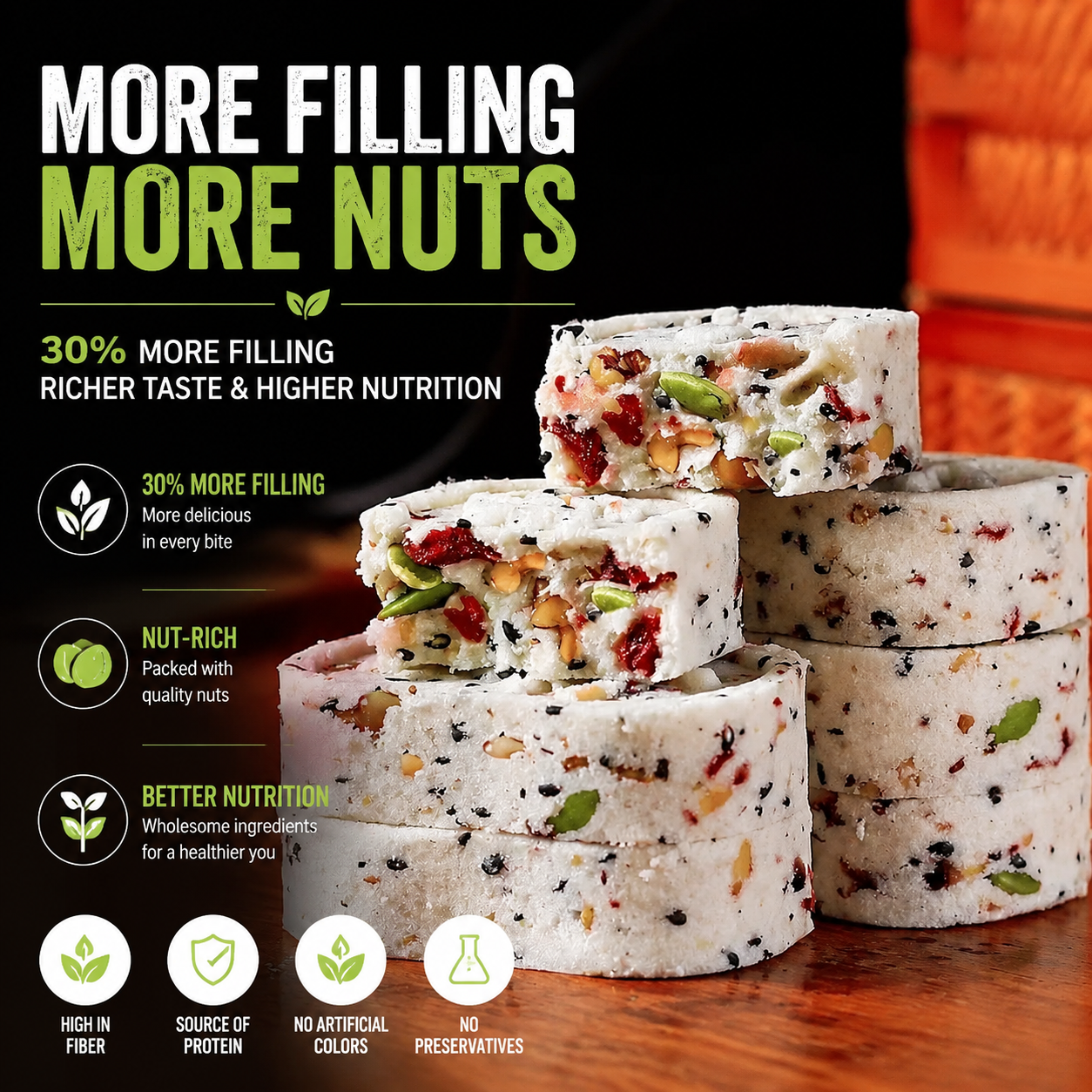 Natural Eight Treasure Cake – Wholesome Nut & Grain Snack for The Whole Family-OKN