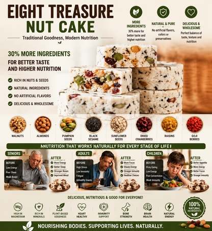 Natural Eight Treasure Cake – Wholesome Nut & Grain Snack for The Whole Family-OKN