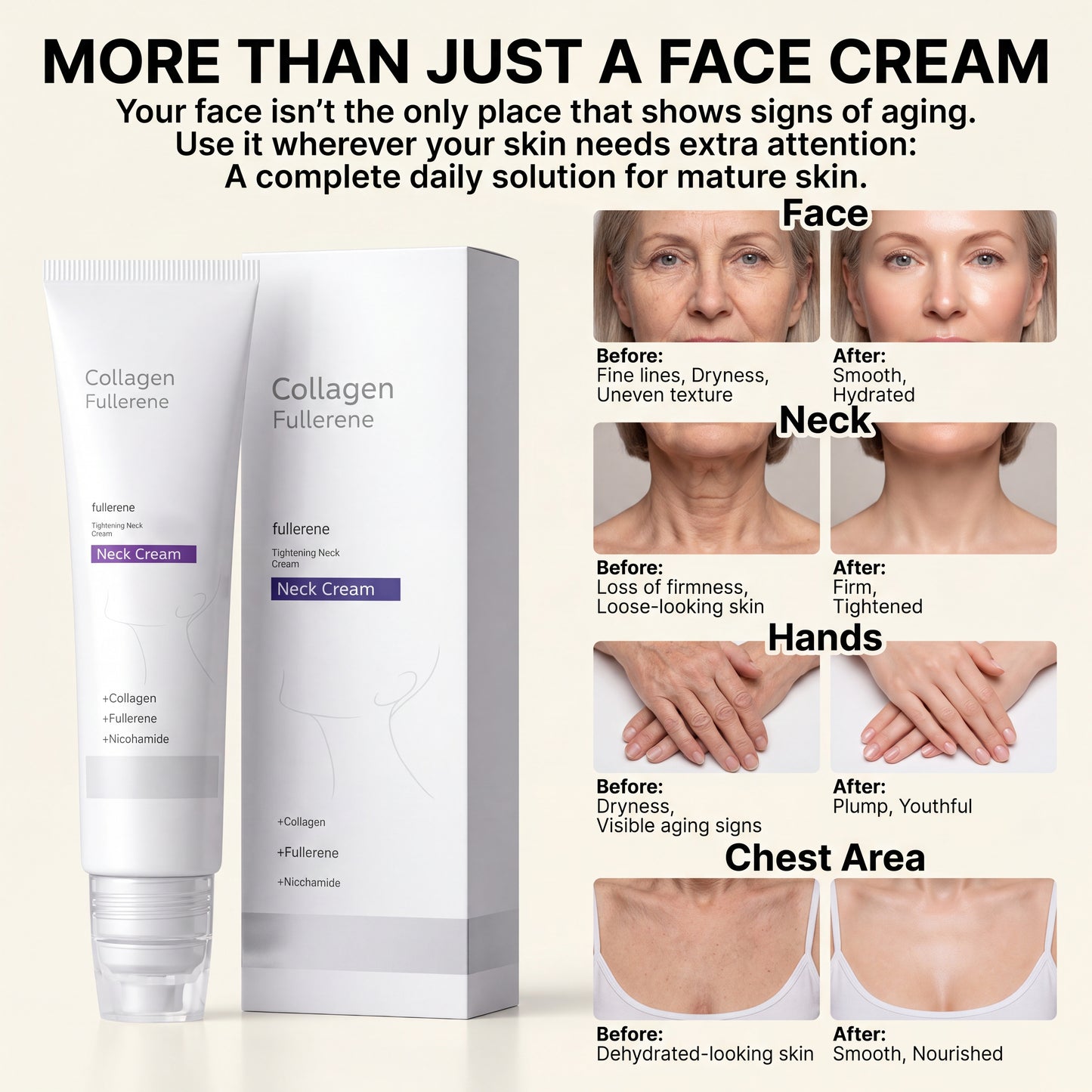 Targets All Types of Wrinkles for Younger-Looking Skin – Ultimate Collagen Firming Cream -XXS